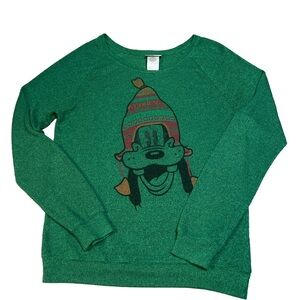 Disney Parks Green Goofy Women's Sweater
